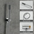 thumbnail image 4 of Boyel Living 10 inch Round Rain Shower Faucet Wall Mount Shower 3 Function Handheld Shower Head Combo Set,Chrome, 4 of 10