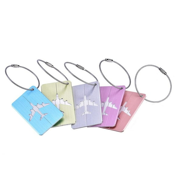 Kritne Suitcase Tag, Luggage Tag,5Pcs Aluminum Alloy Metal Baggage Luggage Suitcase Tag Address ID Identity Card for Travel