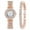 Rose Gold, variant on Fashion quartz watch steel strap women's watch bracelet set