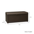 thumbnail image 3 of Toomax Santorini Plus Deck Outdoor Storage Chest Box Bench, 145 Gallon (Brown), 3 of 7