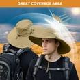 thumbnail image 4 of XXL Oversize &Wide Brim Sun Hats for Men UPF 50+ & Waterproof Fishing-Hat Boonie Bucket for Hiking Safari Beach Garden, 4 of 5