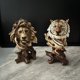 thumbnail image 5 of Una Estatua de Cabeza de Animal de RaíZ de ImitacióN, Escultura Retro, Adornos de Resina Artificial, Adecuada para Regalos de Oficina y DecoracióN, 5 of 5