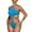 Blue, variant on Sngxgn Women Swimsuit Tummy Control Bathing Suit Sexy Plunge V Neck Swimwear(Black,M)