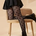 thumbnail image 2 of Collants Résille Imprimé Cœur Aguichant, Collants Taille Haute en Maille Ajourée, Bas et Bas pour Femmes, 2 of 5