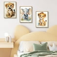 thumbnail image 4 of Woodland Animal Nursery Canvas wall Hieng Wild Animals Forest Paintings Pictures Wall Decor Fox Bear Deer Watercolor Poster Printing Hiengwork for Boys Room Girls Room Home Decoration, 4 of 6