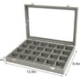 thumbnail image 2 of Sackcloth Jewelry Organizer Box with Clear Lid, 24, 2 of 7