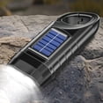 thumbnail image 2 of LED Solar Hand Crank Flashlight, Rechargeable Emergency Weather Radio, Portable Outdoor Camping Lantern with SOS Alert, IP44 Waterproof, 2 of 10