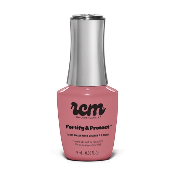 Red Carpet Manicure Fortify & Protect LED Gel Nail Color - Long-Lasting, Vibrant, Professional Quality, High Shine, Chip-Resistant - Infused with Vitamin A & Biotin (Suave In Mauve, 0.3 Fl Oz)