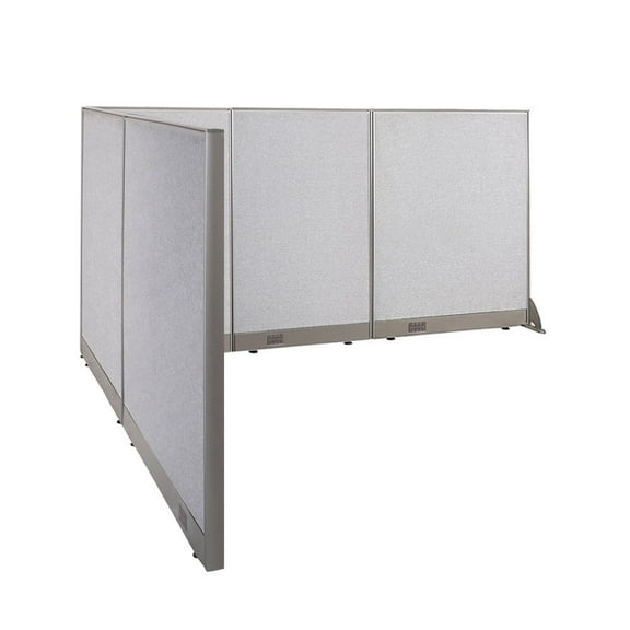 GOF L-shaped Freestanding Office Partition, Room Divider, Privacy Screen, Workstation Cubicle (84”D x 114”W x 48”H)