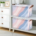 thumbnail image 2 of Yayeee Foldable Storage Basket for Shelves with Handles Waterproof Cloth Bins, Abstract Blue, 2 of 7