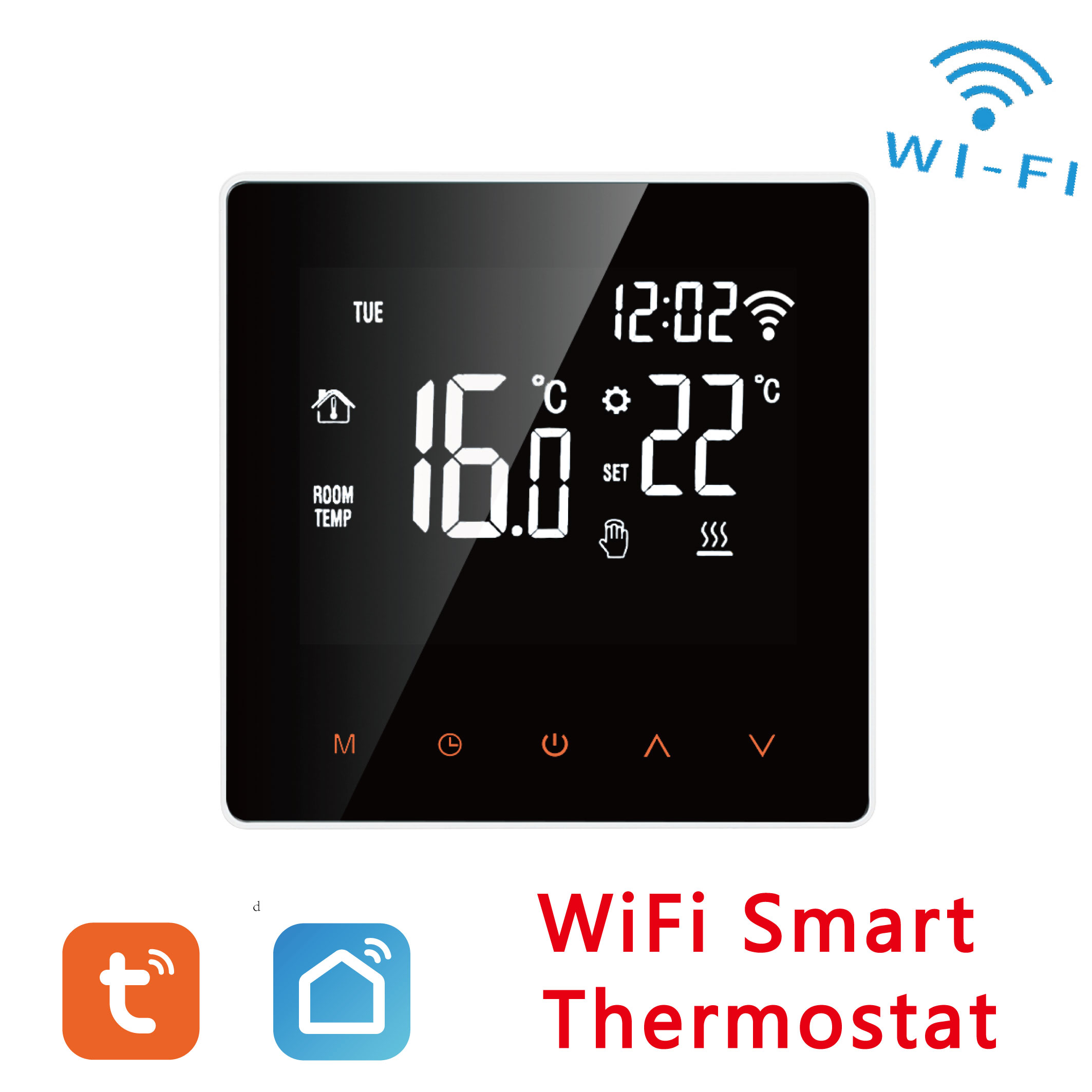 Tuya WiFi Smart Thermostat, LCD Touch Screen Electric Floor Heating