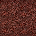 thumbnail image 2 of Zelouf Mixed Animal Scuba Crepe Jacquard  , Sewing, DIY, Crafts Fabric by the Yard, Wine/black, 1 Yard, 2 of 2