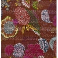 thumbnail image 4 of DK Homewares Ethnic Decorative Accent Throw Pillow Covers 16 Inch Cotton Kantha Tropicana Boho Square Sofa Cushion Covers (Size - 40x40 cm ; Color: Dark Brown ) - Set of 5 Pcs (Cover Only), 4 of 4
