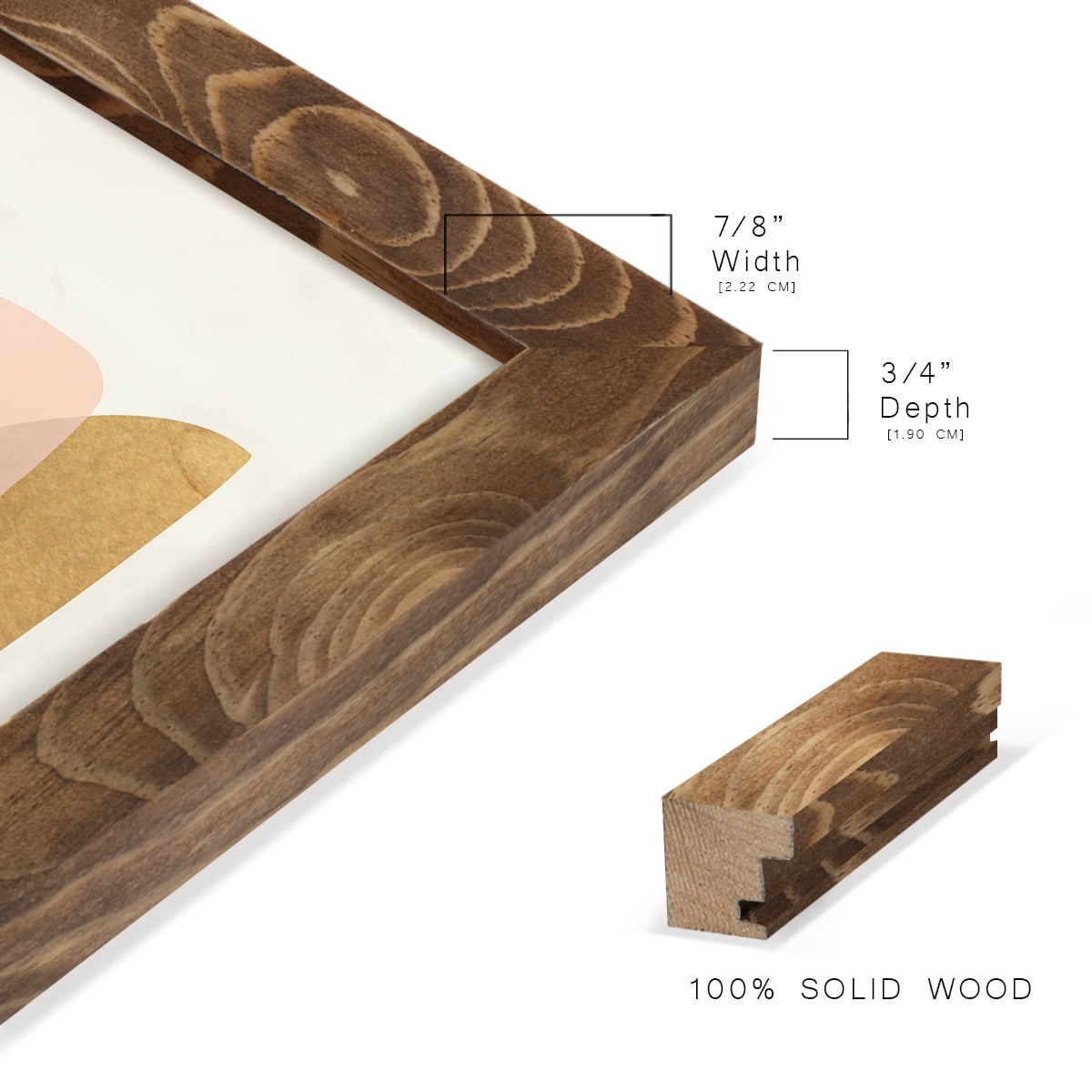 Mod Pods I -Framed Print w/glass-Walnut