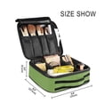 thumbnail image 3 of FORMRS Travel Makeup Bag Large Capacity Train Case Cosmetic Organizer with Adjustable Dividers, Green Martini Glass, 3 of 8