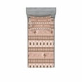 thumbnail image 2 of Animal Bedding Set with Sheet & Covers, Safari Theme Pattern with Elephants and Palm Trees Illustration, Printed Bedroom Decor 2 Shams, 4 Sizes, Tan and Brown, by Ambesonne, 2 of 3