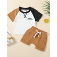 thumbnail image 2 of Coduop Baby Boy Summer Outfit Set Short Sleeve T-shirt and Shorts 2pcs Clothes Tracksuit Set, 2 of 9