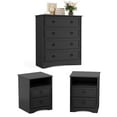 thumbnail image 2 of LGHM 3 Piece Bedroom Dresser Set, 4 Drawer Dresser, 2 Drawers Nightstand set of 2, Black, 2 of 12