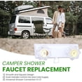 thumbnail image 3 of RV Shower Faucet, Dual-Handle Camper Shower Faucet with Acrylic Knobs, 4" RV Shower Valve Diverter, RV Outdoor Shower for RV, Camper Van, Outside and Inside Bathroom Shower (White), 3 of 16