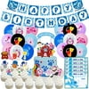 Nelton Birthday Party Supplies For Blues Clues Includes Banner - Cake Topper - 24 Cupcake Toppers - 18 Balloons - 15 Invitation Cards