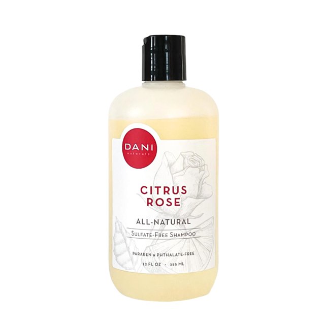 Champú DANI Naturals - Citrus Rose - Hidratante orgánico vegano sin sulfato 12 oz