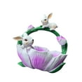 thumbnail image 4 of Cesta de resina con forma de conejito de Pascua, soporte para esculturas, placa de exhibición multifuncional Blanco, 4 of 9