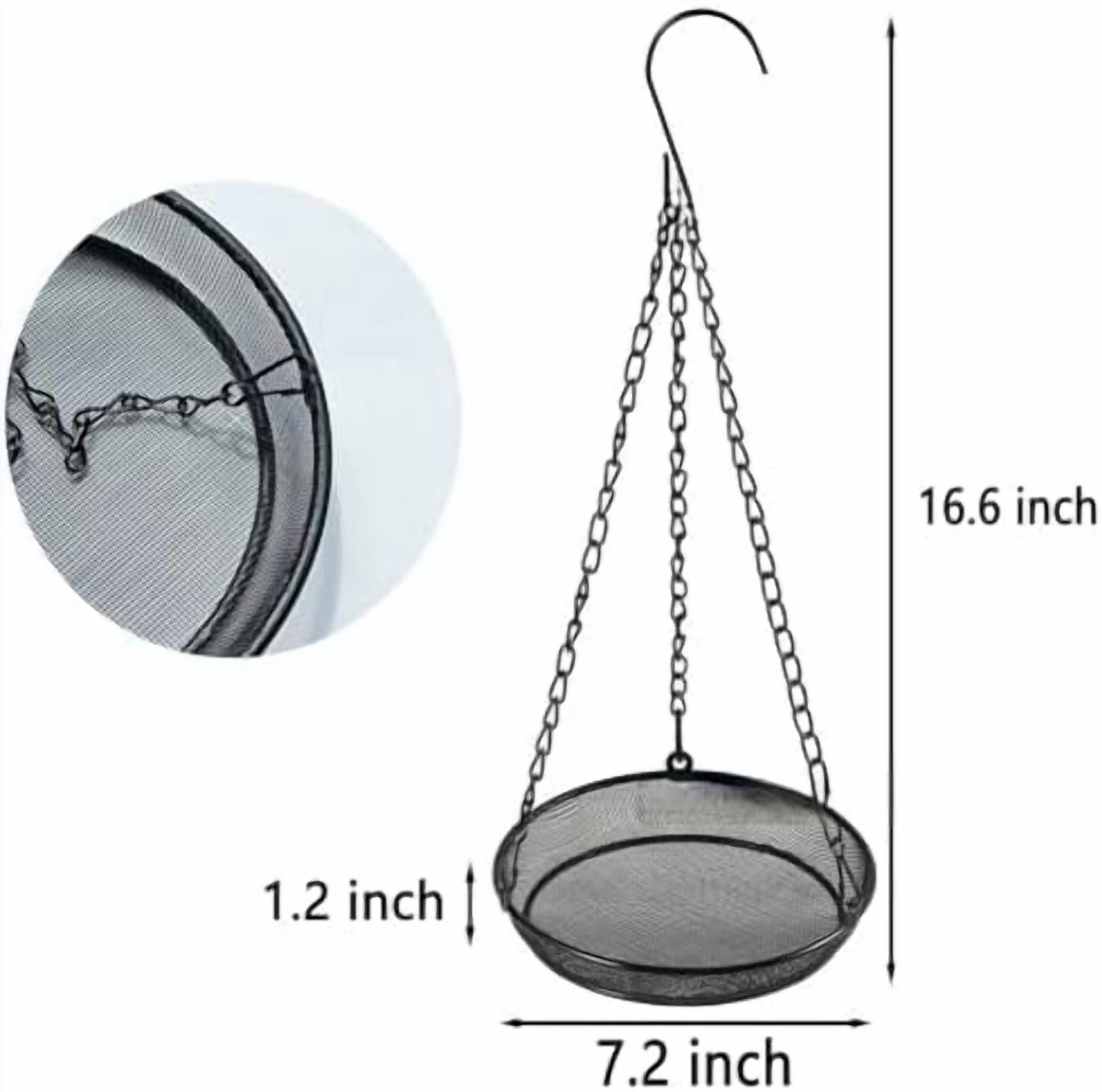 2 Pack Metal Mesh Platform Bird Feeders - Attracts Birds, Hanging for Garden & Yard$$Garden &