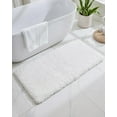 thumbnail image 6 of White Bathroom Runner Rug 24x70 Non Slip Fluffy Long Bath Mat for Bathroom Floor Washable Plush Luxury Bath Rug for Tub Absorbent Bathroom Shower Sink Mat Bedside Rug, 6 of 9