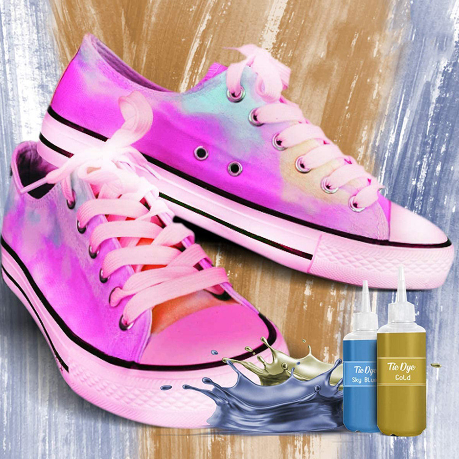 CIYISON 18-color Tie Dye Kit with Rubber Bands Table Cover & Gloves DIY Fashion Dye Kit