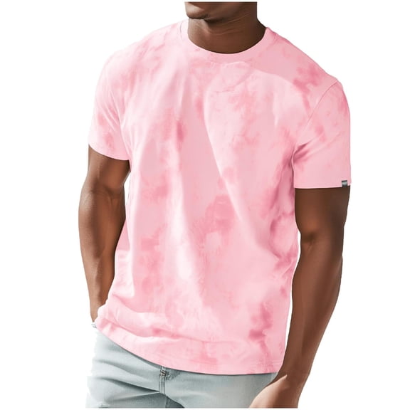 Mens Shirts Under $10 Mens Crew Neck T Shirts - Lightweight Short Sleeve Fresh Fashion Print Hipster T-Shirt Tie-Dye