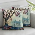 thumbnail image 3 of PIKWEEK Spring Summer Decorative Throw Pillow Covers  Set of 2, Rose Floral Flower Home Sweet Home Porch Patio Outdoor Pillowcase, Butterfly Bloom Gather Stay Awhile Cushion Case Home Decor White, 3 of 7