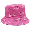 thumbnail image 1 of Sombrero de pescador rosa estampado Barbie - Color sólido, color macarrón, Sombrero peplum casual para mujer, Tendencia de moda JM, 1 of 4