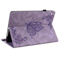 thumbnail image 4 of iPad 10.2 Case 2021, iPad 10.2 Case 2020/2019, Allytech Butterfly Embossed Shock Absorption Kickstand Pencil Holder Auto Sleep Wake Slim Cover Case for Apple iPad 10.2" 9th 8th 7th Generation, Purple, 4 of 6