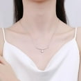 thumbnail image 4 of 1 Carat Moissanite Pendant Necklace Women's Diamond Necklace 18K White Gold Lab Diamond Pendants Necklaces for Women Moissanite Necklace Lab Women's Diamond Necklace, 4 of 7
