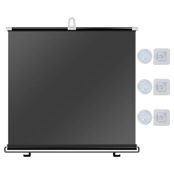 Retractable Shade for Windshield with Durable PVC Material Black Universal Fit Enhanced UV