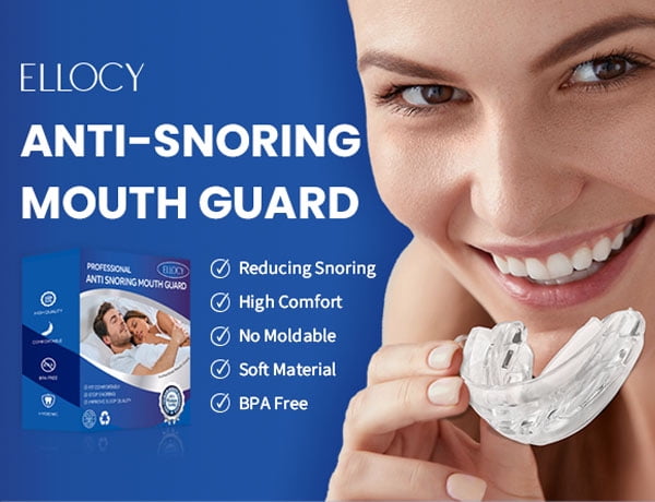 Ellocy Anti Snoring Devices – Mouth Guard for Snoring & Teeth Grinding, Adjustable Fit for Men & Women