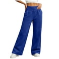 thumbnail image 2 of JOANKDMI High Waisted Lounge Trousers for Women Wide Leg Athletic Pants with Pockets Tummy Control Loose Baggy Joggers for Yoga Workout Running and Everyday Wear, 2 of 9
