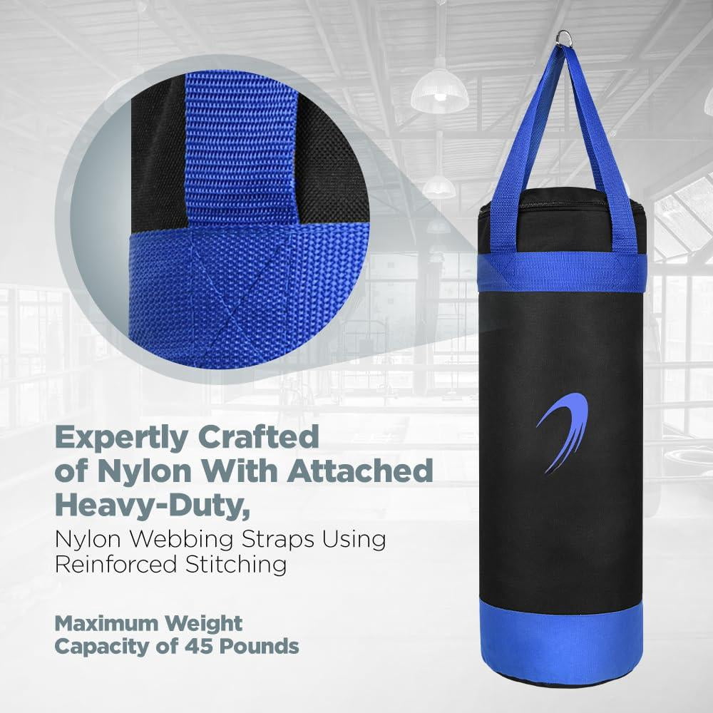 Punching Bag For Boxing Set - Suitable Bags 3-8 Years Of Gloves & Hand Wraps Included Mma Kickboxing Muay Thai Karate