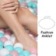 thumbnail image 3 of Pulsera de tobillo Silvora Tobillera de plata esterlina para mujeres y niñas con cuentas planas, 3 of 7