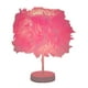 thumbnail image 1 of Lámpara de mesa con plumas Zulema Decoración de farol luz de escritorio de noche Rosado, 1 of 8
