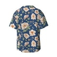thumbnail image 2 of Xecao offers the Flower for Men's Casual Short-sleeved Shirt, a button-up collared shirt with a pocket, perfect for beach vacations and yacht travel in the XX-Large size., 2 of 7
