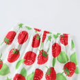 thumbnail image 5 of Kids Satin Pajamas Sets Girl Strawberry Print Button-Down Sleepwear 2 Piece Short Sleeve Top and Long Pants Casual Loungewear Clothes Set, 5 of 7