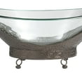 thumbnail image 5 of DecMode 24" x 8" Clear Tempered Glass Kitchen Serving Bowl with Brown Metal Base, 1-Piece, 5 of 8