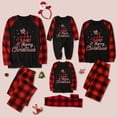 thumbnail image 2 of Conjuntos de pijamas familiares a juego TIMIFIS Pijamas navideños con camiseta de manga larga con ciervo y pantalones a cuadros Ropa de estar por casa para, 2 of 5