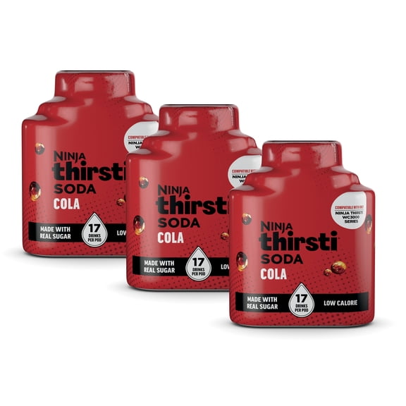 Ninja Thirsti Low-Calorie SODA Cola Flavored Water Drops, Compatible with WC3000 Series, 1 Pod, Cola