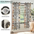 thumbnail image 3 of Yayeee Window Curtains Set of 2 for Living Room Light Filtering 63"x42", Black Abstract Dots, 3 of 7