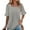 A_ Gray, variant on Olyvenn Womens Summer Tops Trendy 3/4 Sleeve Shirts Casual Crew Neck Ruffle Sleeve T Shirts Boho Beach Vacation Blouses Blue L