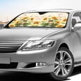 thumbnail image 4 of FORUDESIGNS Frog Sunflower Butterfly Pattern Car Windshield Sun Shade Thickened Windshield Dash Protector, Vehicle Dashboard Shield Car Interior Sun Protection (57.1 x 27.4 inch), 4 of 7