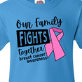 thumbnail image 4 of Inktastic Our Family Fights Together Breast Cancer Awareness Youth T-Shirt, 4 of 5
