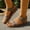 Khaki, variant on Eltusu Women's Flat Sandals, Soft Bottom Outdoor Open Toe Ankle Strap Summer Shoes Black Size 6.5